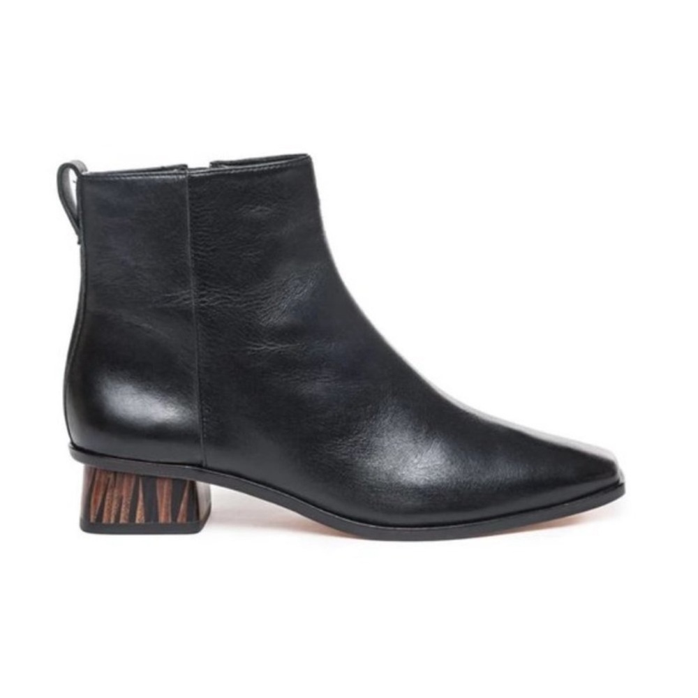Bernardo Helene Black Antique Calf Leather Women’s Ankle Boots Size 7 Medium - Picture 3 of 16